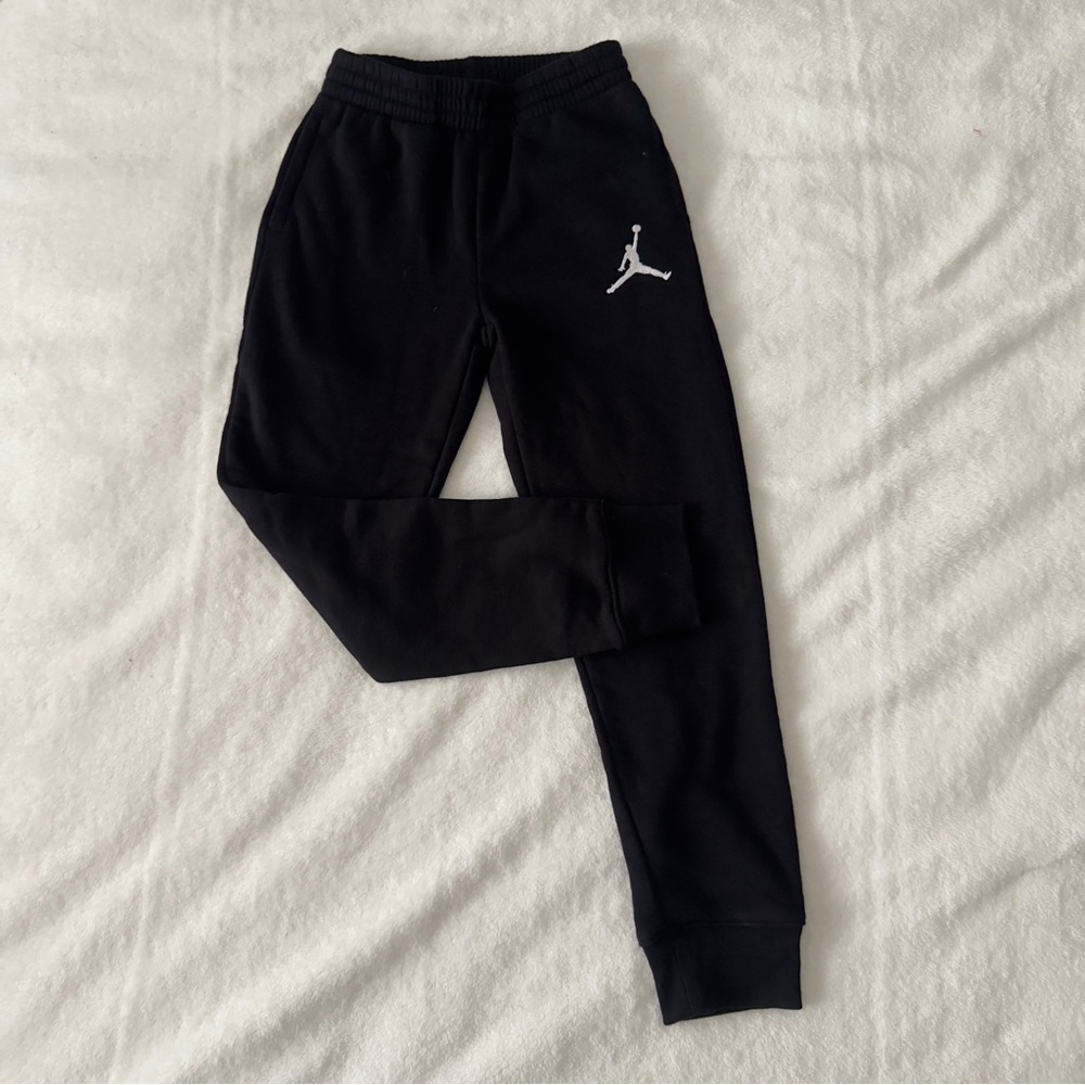 Nike Air Jordan Boys Black Fleece Joggers Sweatpants Size S/8